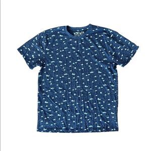 Knicker Bocker vintage navy rain clouds sun shirt